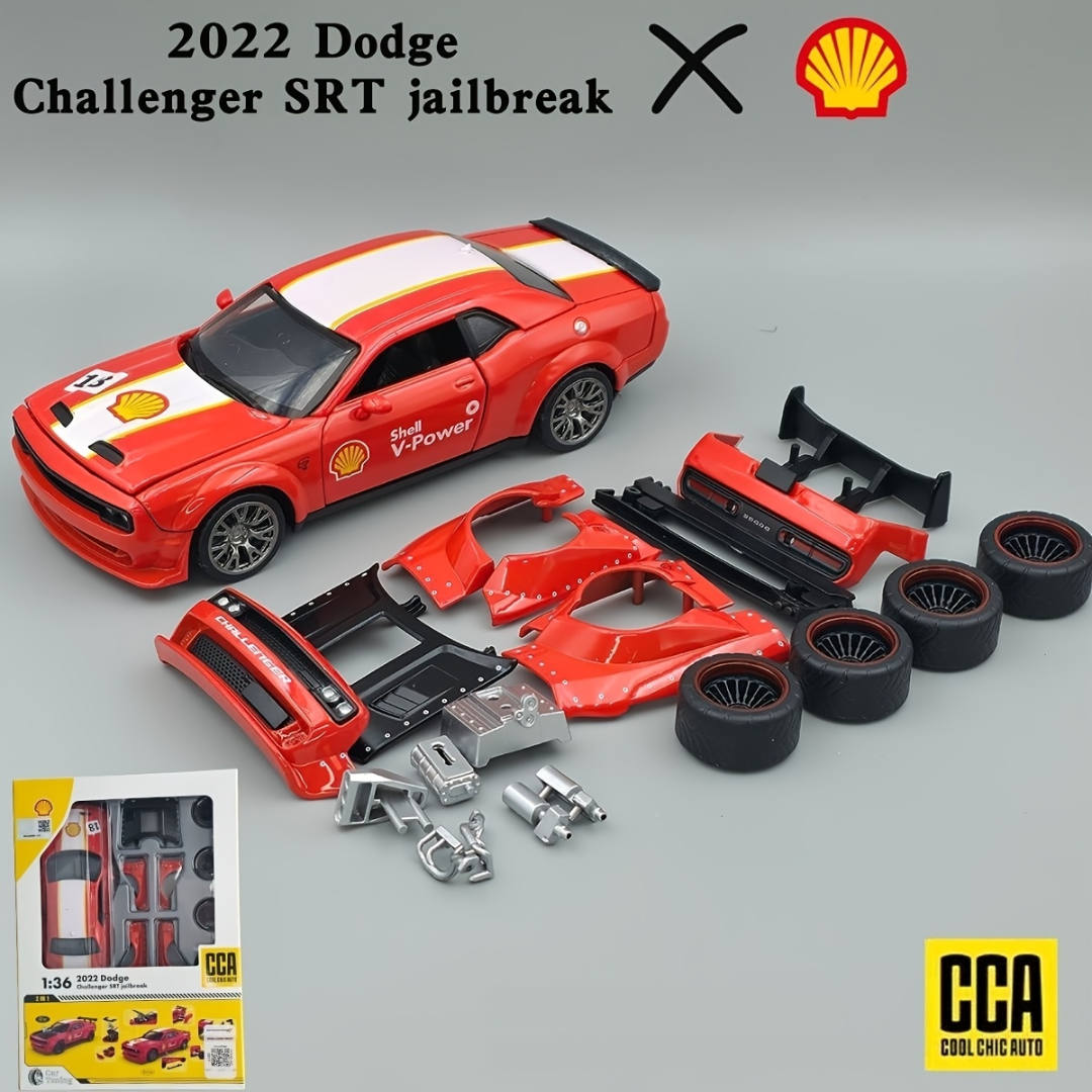 1:36 Scale 2022 CCA Dodge Challenger SRT Jailbreak 2-in-1 Die-Cast Model Car