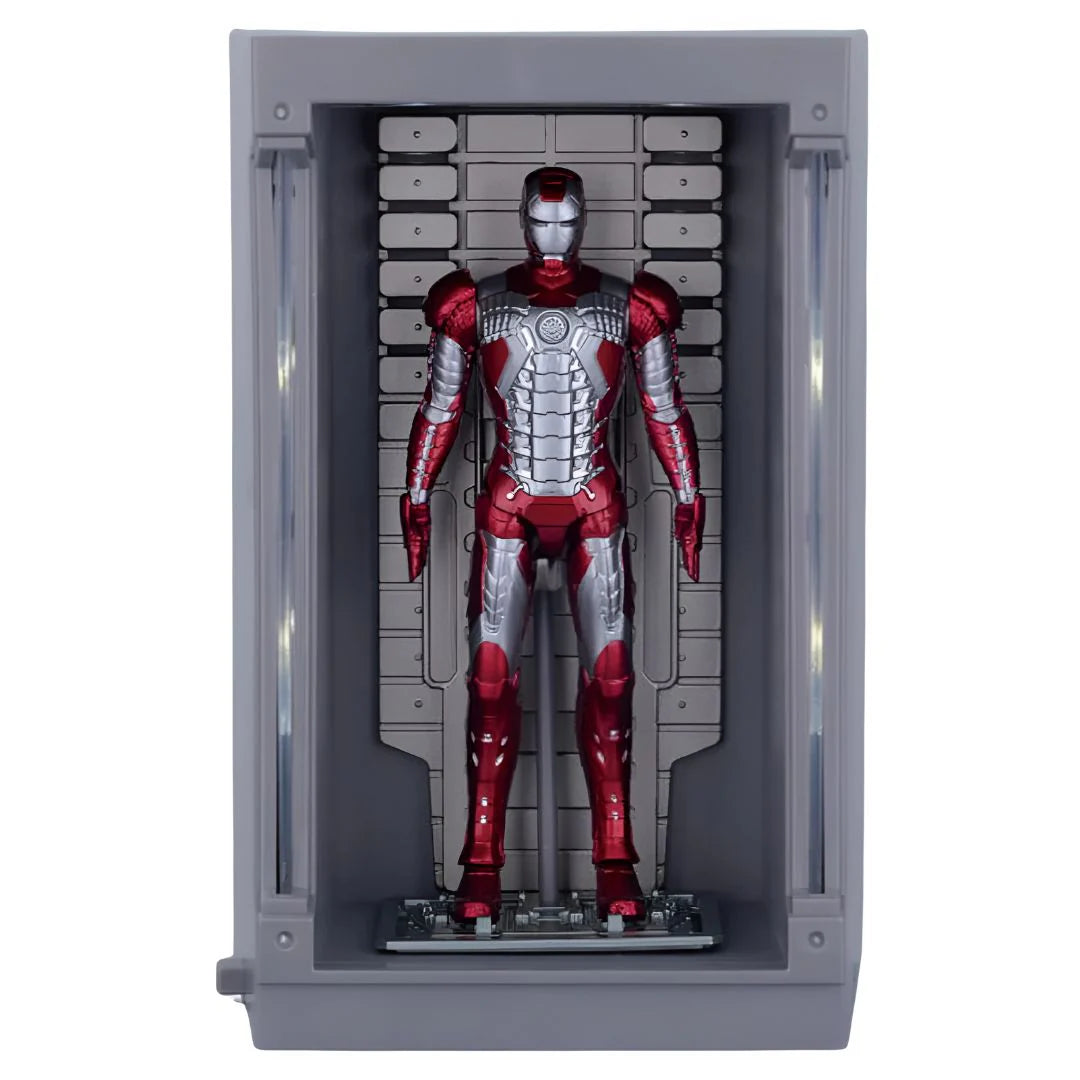 Marvel Studios : The Infinity Saga Mark 5 MK05 4 Inch Scale Iron Man Collection Figures - Light-Up Display Chamber by ZD Toys