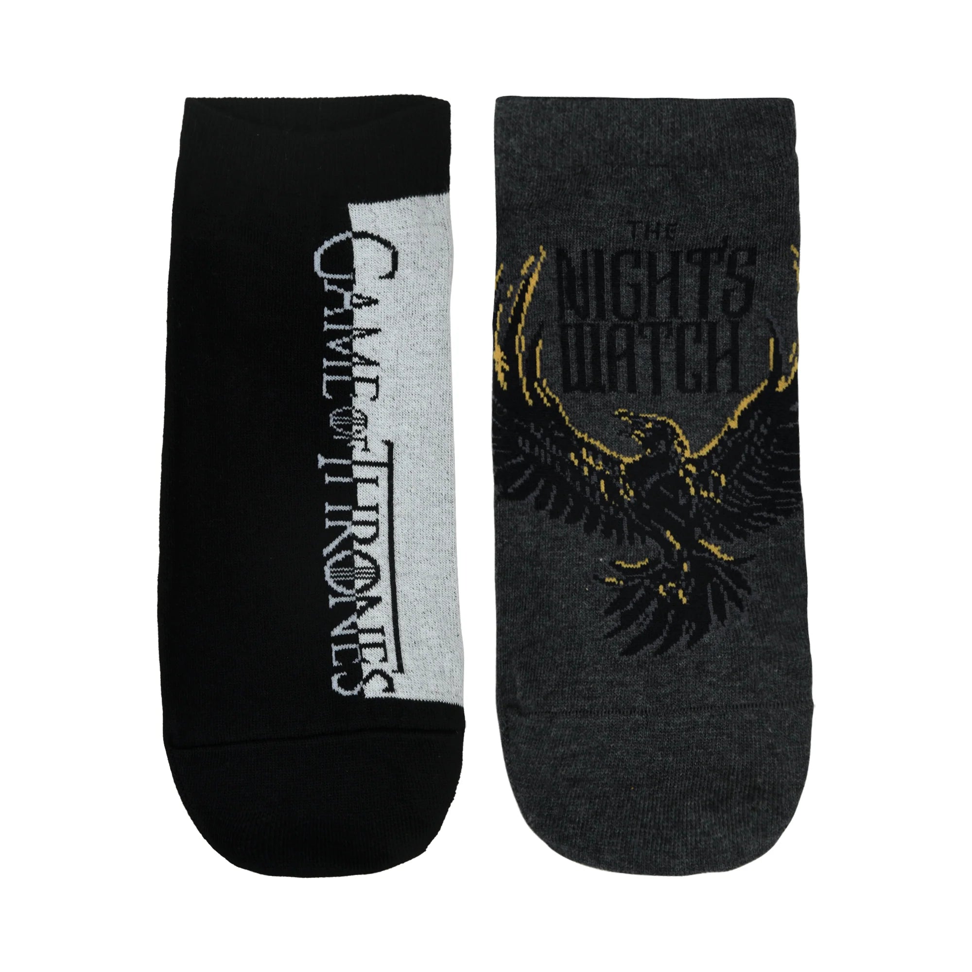 Game Of Thrones The Night's Watch Ankle Length Socks For Men  - Black And Grey