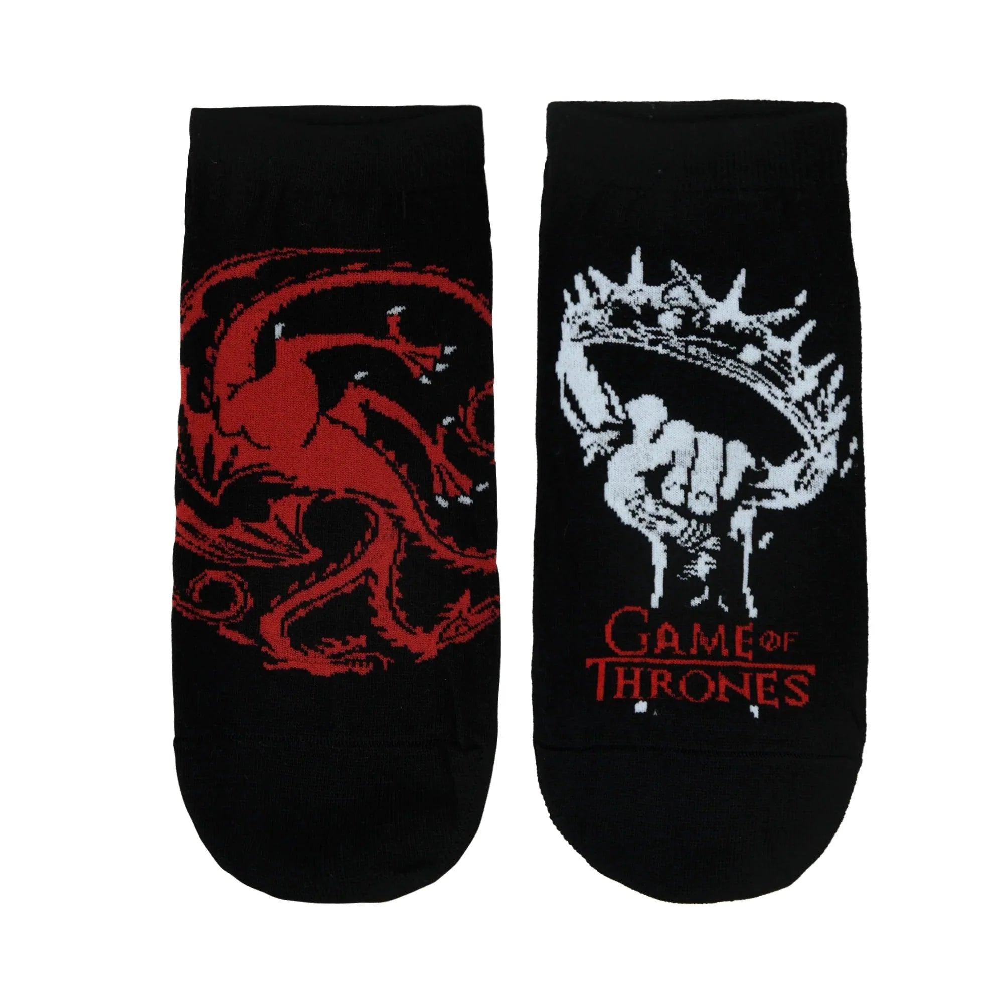 Game Of Thrones House Targaryen Ankle Length Socks For Men - Black - ThePeppyStore