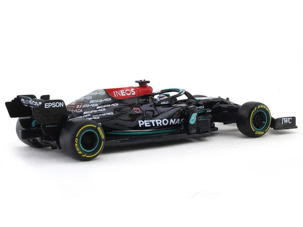 Bburago - 1/43 Scale Model Compatible with Mercedes Compatible with AMG W12 E Performance F1 Racing # 77 Compatible with Valtteri Bottas 2021 (Black)) - (No Cash On Delivery Allowed On This Product