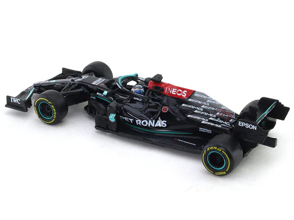 Bburago - 1/43 Scale Model Compatible with Mercedes Compatible with AMG W12 E Performance F1 Racing # 77 Compatible with Valtteri Bottas 2021 (Black)) - (No Cash On Delivery Allowed On This Product