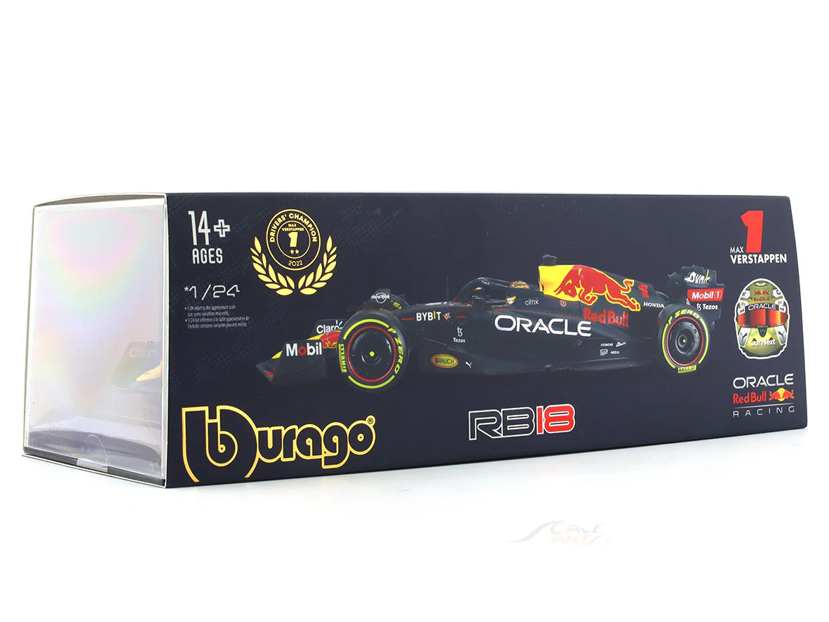 Bburago - 1 : 24 Diecast Scale Model - 2022 Red Bull RB18 #1 Max Verstappen