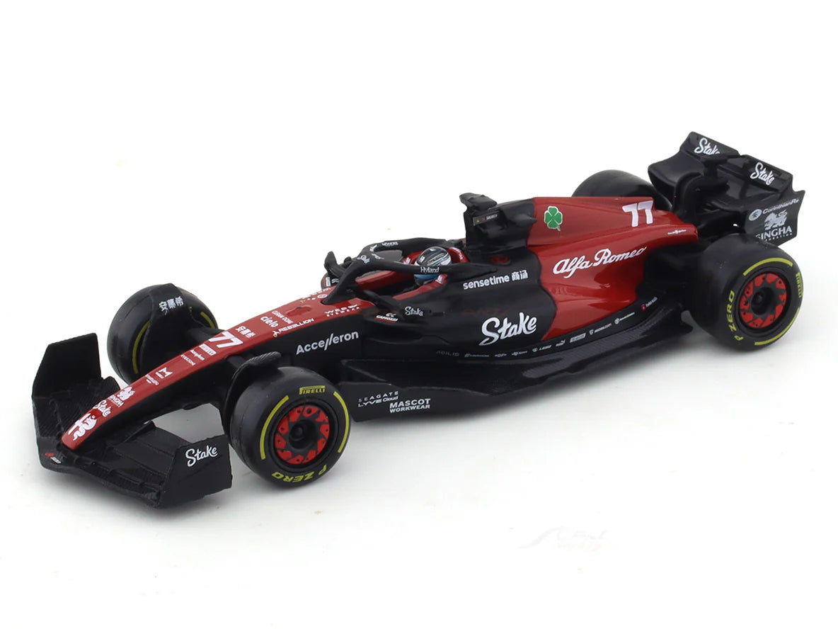 Bburago - 1/43 Scale Model 2023 Alfa-Romeo C43 Stake team Valterri Bottas Formula 1 - (No Cash On Delivery Allowed On This Product