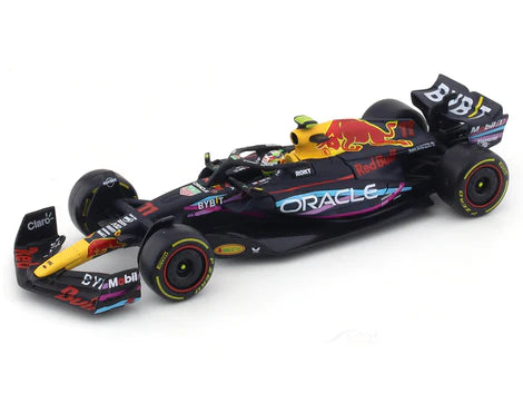 Bburago - 1/43 Scale Model - RedBull racing RB19 2023 Sergio Perez Miami GP Formula 1 Diecast Car Model(No Cash On Delivery Allowed) On This Product)