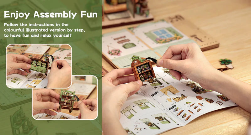 CUTEBEE DIY Book Nook Kit - Champs-Élysées Florist