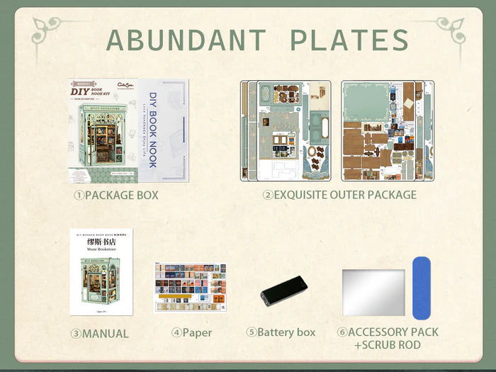 CUTEBEE DIY Book Nook Kit - Muse Bookstore