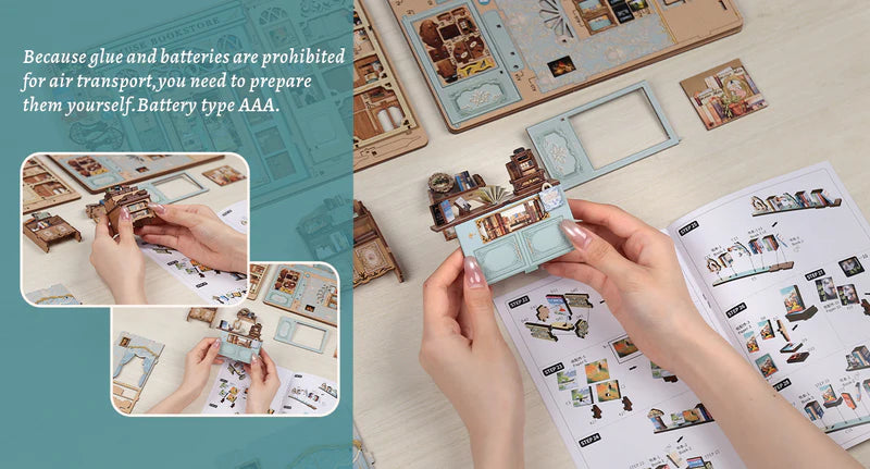 CUTEBEE DIY Book Nook Kit - Muse Bookstore