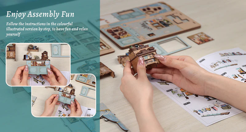 CUTEBEE DIY Book Nook Kit - Muse Bookstore