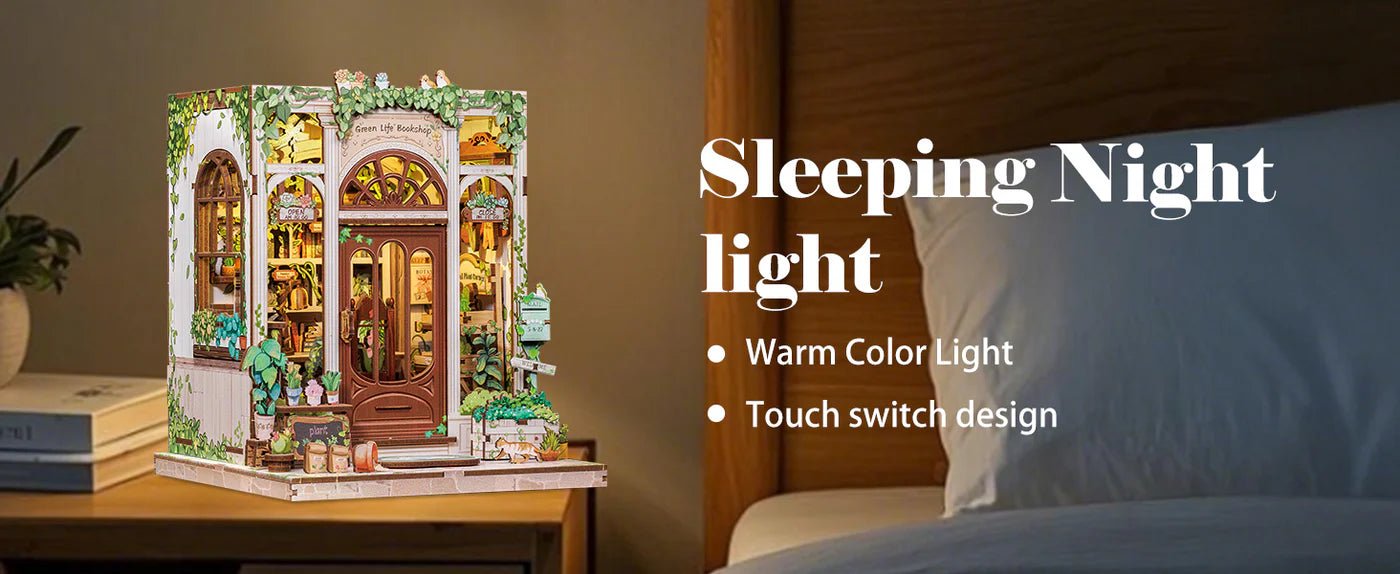 CUTEBEE DIY Book Nook Kit -  Green Life Bookshop