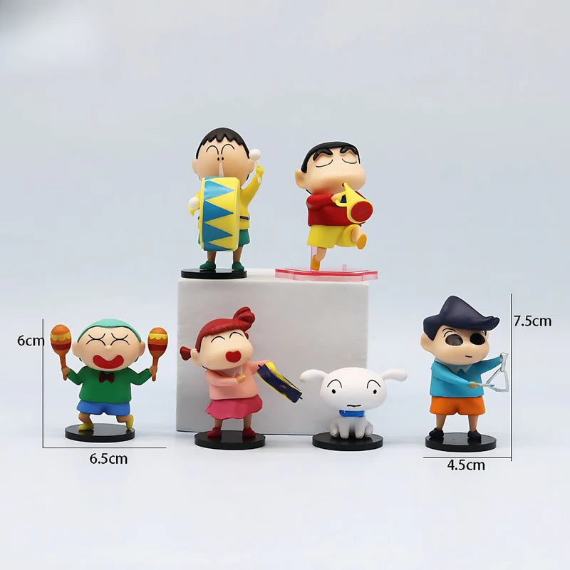 Shinchan Music Lover Cosplay Set of 6 Figures