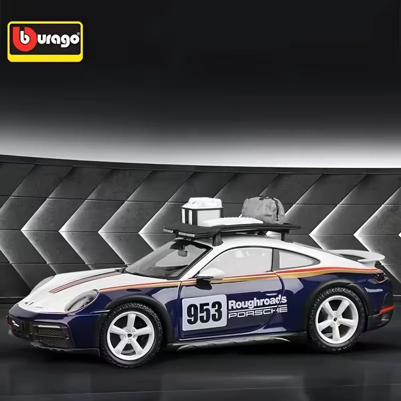 Bburago - 1 : 24 Diecast Scale Model -  Official Licensed Product - Porsche 911 Dakar