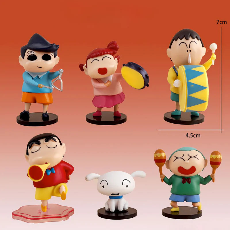 Shinchan Music Lover Cosplay Set of 6 Figures