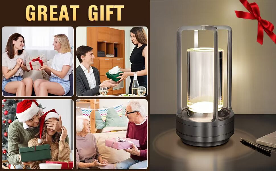 Touch Control Crystal Lamp - USB Chargeable