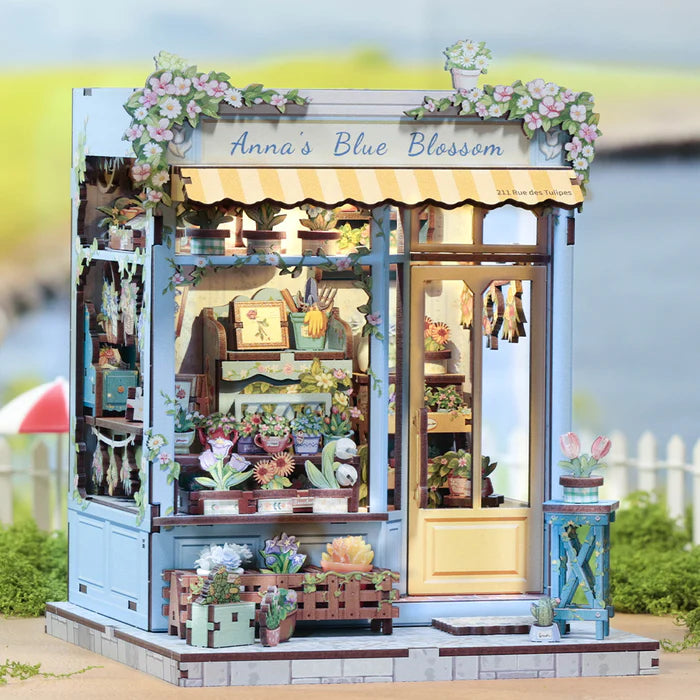 CUTEBEE DIY Book Nook Kit - Anna's Blue Blossom