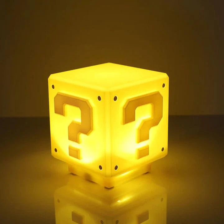 Super Mario Mini Question Block Night Light Lamp Coin Sounds with USB - ThePeppyStore