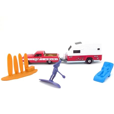 Matchbox Adventure Pack Scale 1 : 64 2025 '61 Ford Ranchero / MBX Travel Trailer II and Surfing II Vehicles Exclusive Collection