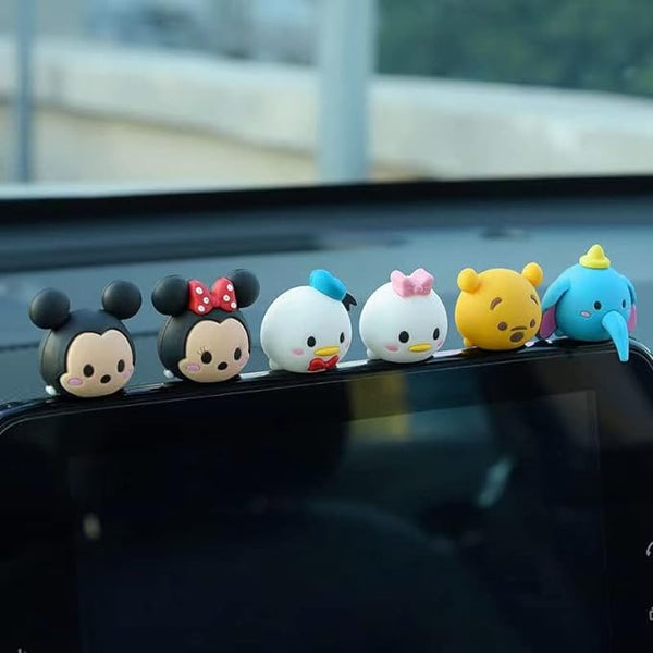 Cute Cartoon Figures for Car Dashboard (Set of 6)