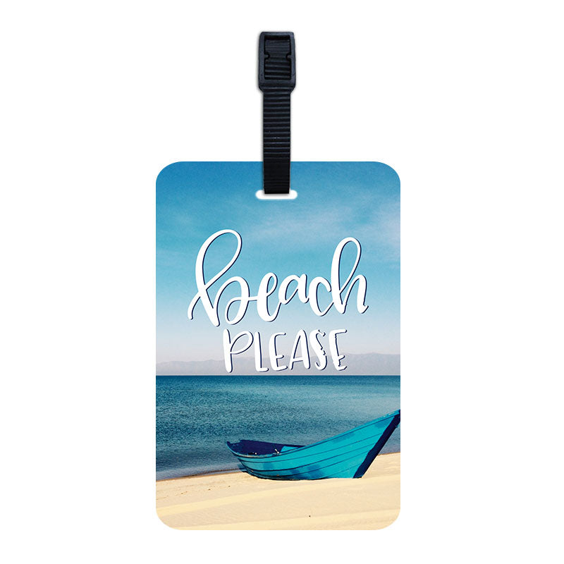 Beach Please Luggage Tag