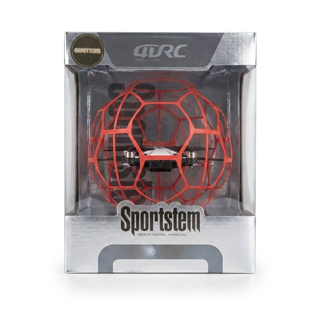 4DRC V51 Sportstem Brushless Flying Ball Drone – Red 4-Axis RC Drone