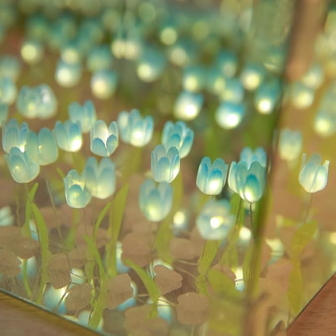 DIY 3D Tulip Led Lamp - Blue - 20 Tulips (No Cash On Delivery Allowed On This Product) - Prepaid Orders Only