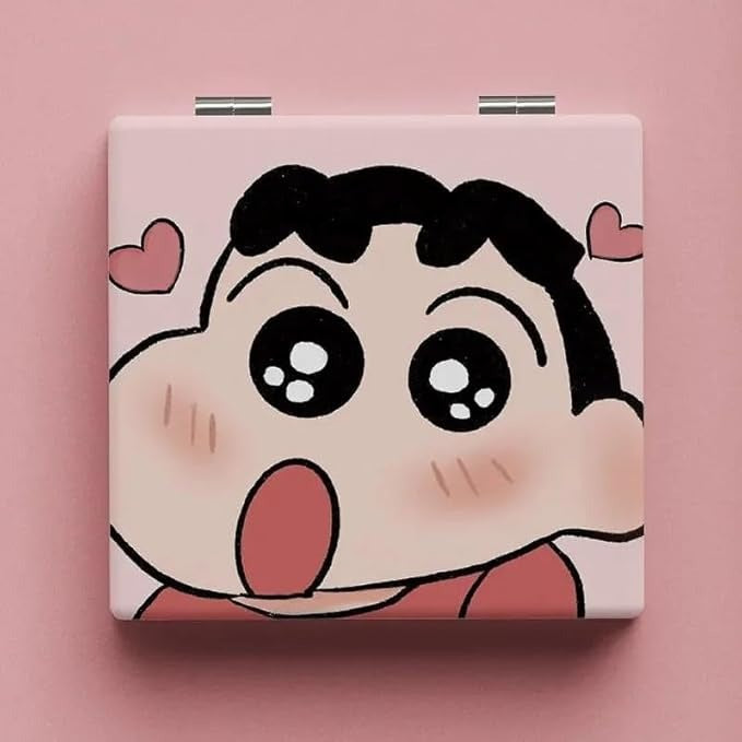 Shinchan Portable Travel Makeup Mini Pocket Double-Sided Folding Mirror (Select From Drop Down Menu