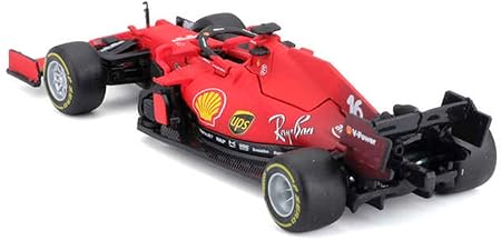 Bburago - 1/43 Scale Model Compatible with Ferrari SF21 - 16 Compatible with Charles Leclerc 2021 Model Car (Red) - (No Cash On Delivery Allowed On This Product