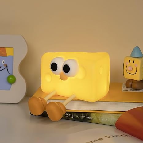 Cute Cheese Night Light -  USB Chargeable Lamp