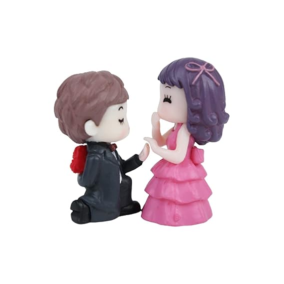 Cute Proposing Couple Desk Figure - 5 cm - Set of 2