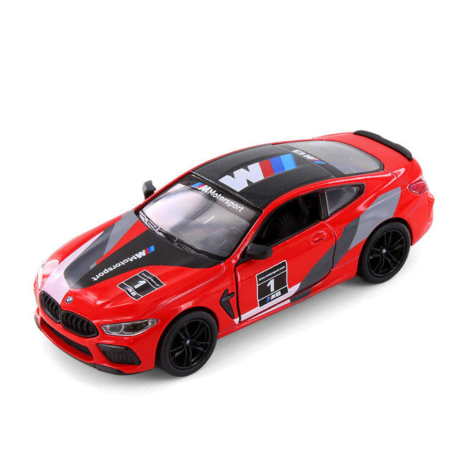 Kinsmart Metal Scale 1 : 38 Diecast Scale Model with Openable Doors and Pull Back Action - BMW M8 Competion Coupe Livery Edition