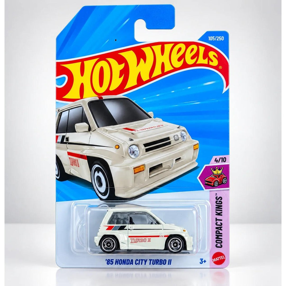 Hot Wheels Imported '85 Honda City Turbo II Compact Kings 105/250 1:64 Diecast Model Car