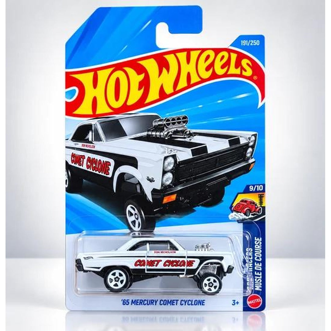 Hot Wheels Imported '65 Mercury Comet Cyclone Drag Racers Piste De Course 191/250 1:64 Diecast Model Car