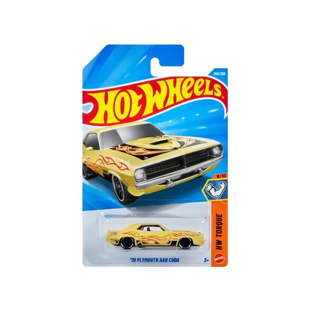 Hot Wheels Imported '70 Plymouth AAR Cuda HW Torque 245/250 1:64 Diecast Model Car
