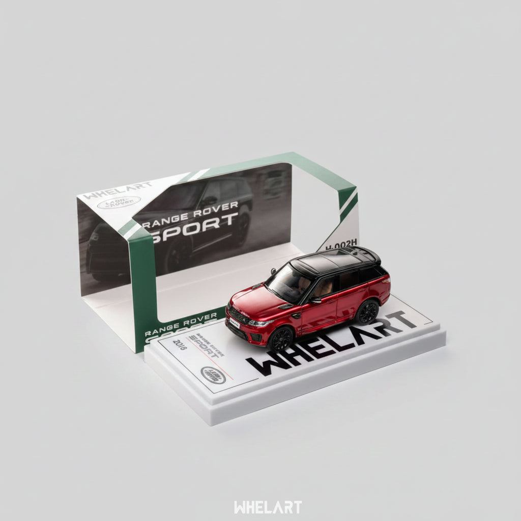 Whelart Range Rover Sport Red Edition 1:64 Die-Cast Model Car with Acrylic Display Case