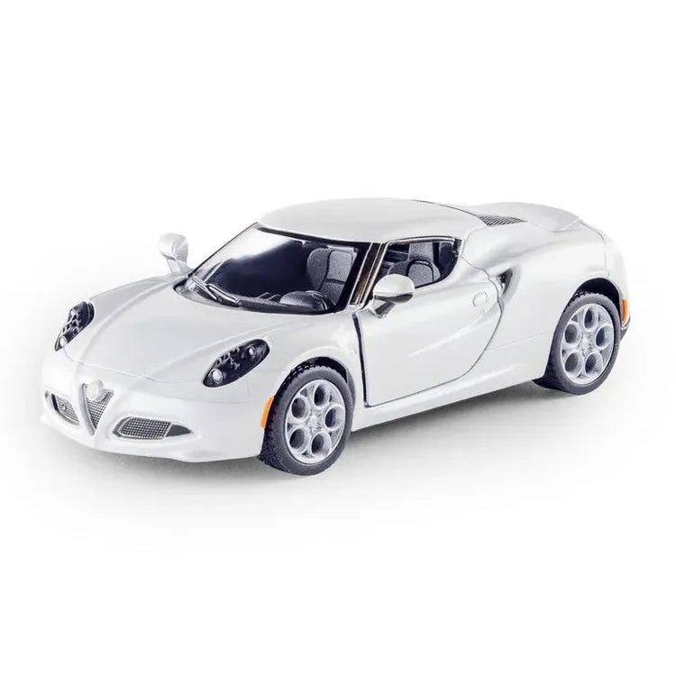 Kinsmart Metal Scale 1 : 32 Diecast Scale Model with Openable Doors and Pull Back Action- 2013 Alfa Romeo 4C