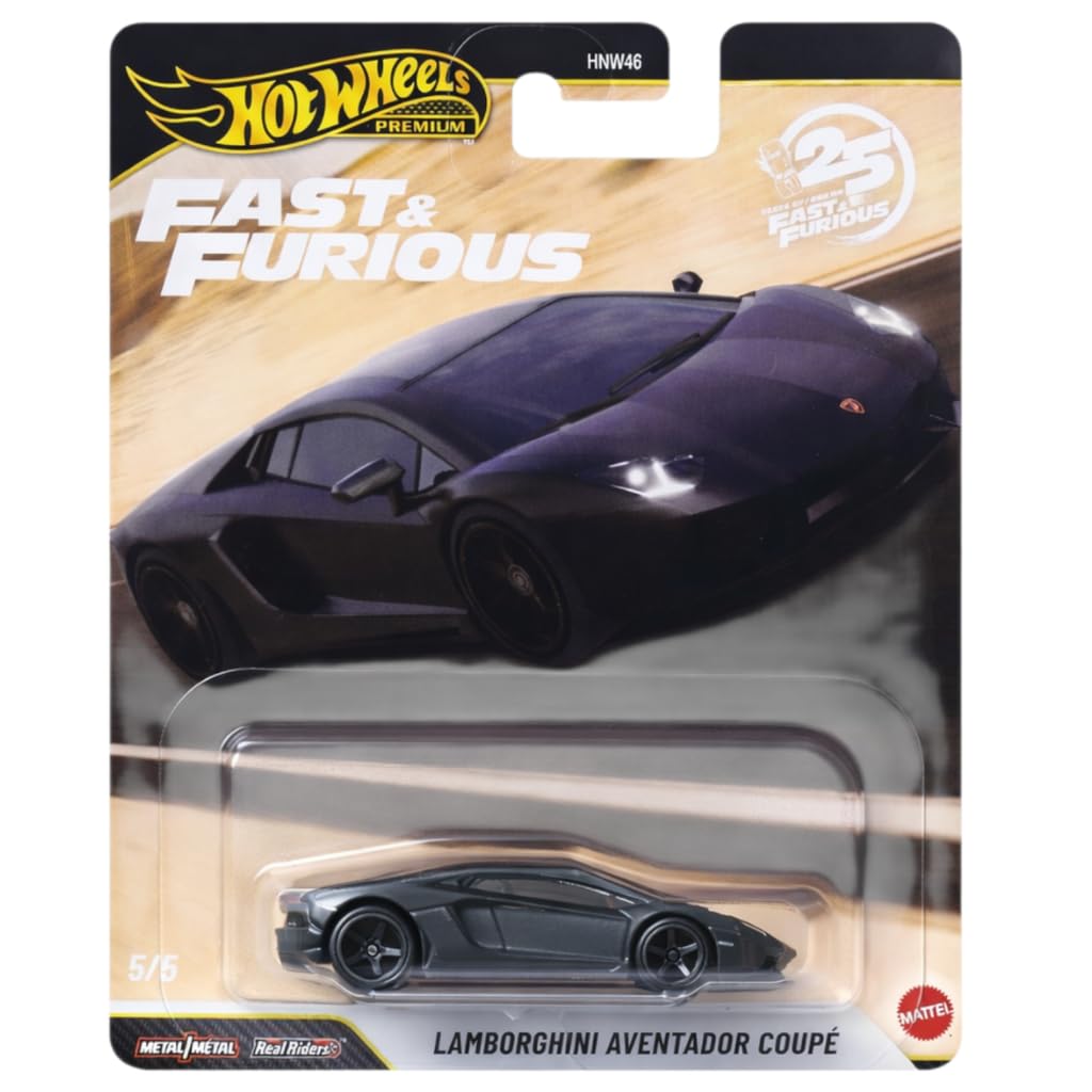 Hot Wheels Imported Premium 1/64 Car Hot Wheels Fast & Furious Premium Cars Lamborghini Aventador Coupe