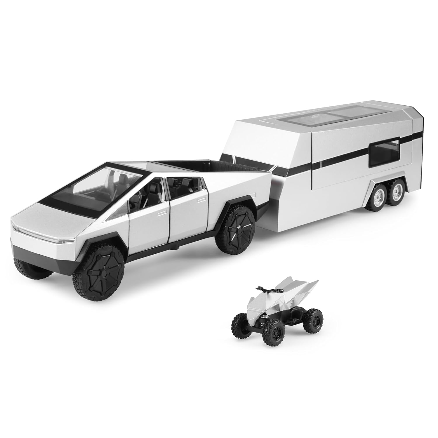 Cybertruck Toy Trucks with Trailer RV 1/32 Cyber Truck Diecast Model Car Exclusive Collection - No Cod Allowed On this Product - Prepaid Orders Only (Copy)