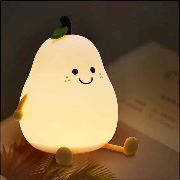 Pear 3D Silicon Colour - Changing Usb Chargeable Lamp