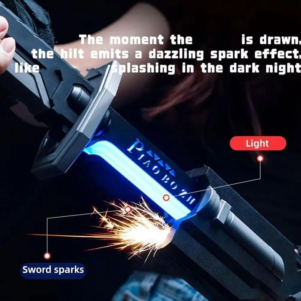 Flowing Colorful Lightsaber Led Black Sword with Spark & Smoke Effect - Usb Chargeable (Partial Cash on delivery allowed on this product)