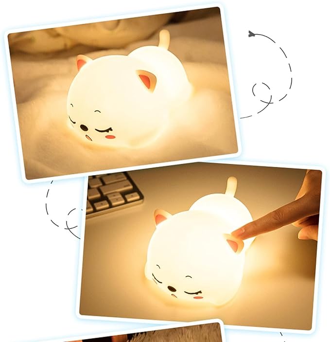 Cute Cat Silicon 3D Touch Lamp
