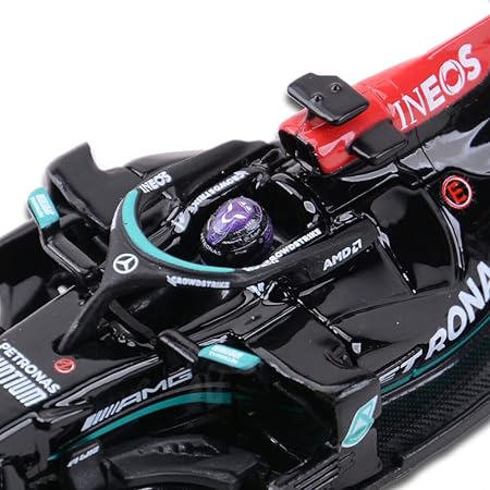 Bburago - 1/43 Scale Model Compatible with Mercedes Compatible with AMG W12 E Performance F1 Racing # 77 Compatible with Valtteri Bottas 2021 (Black)) - (No Cash On Delivery Allowed On This Product