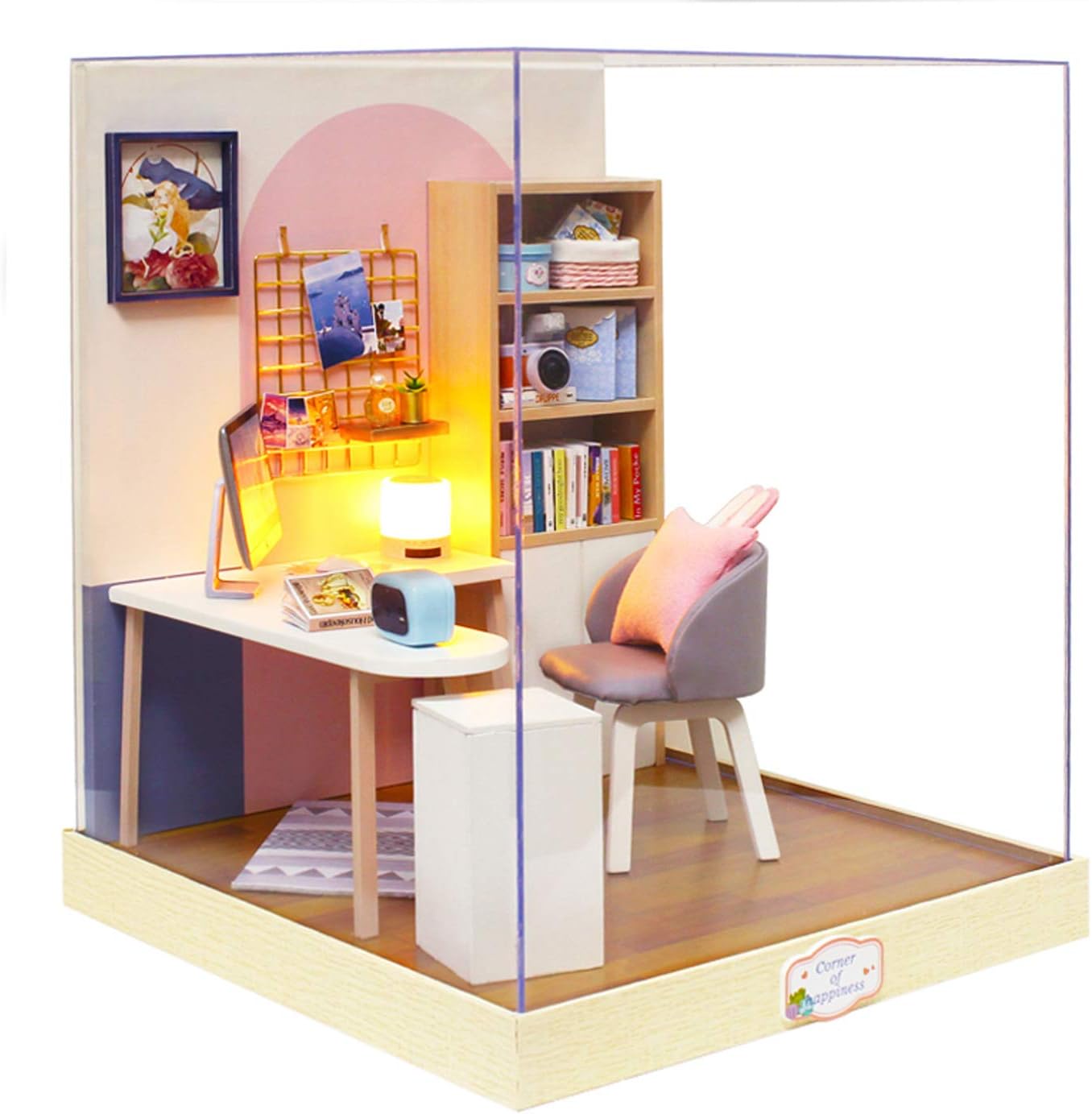 Cuteroom Diy Dollhouse - Corner of Happiness Series Miniature Kit - World of Creativity