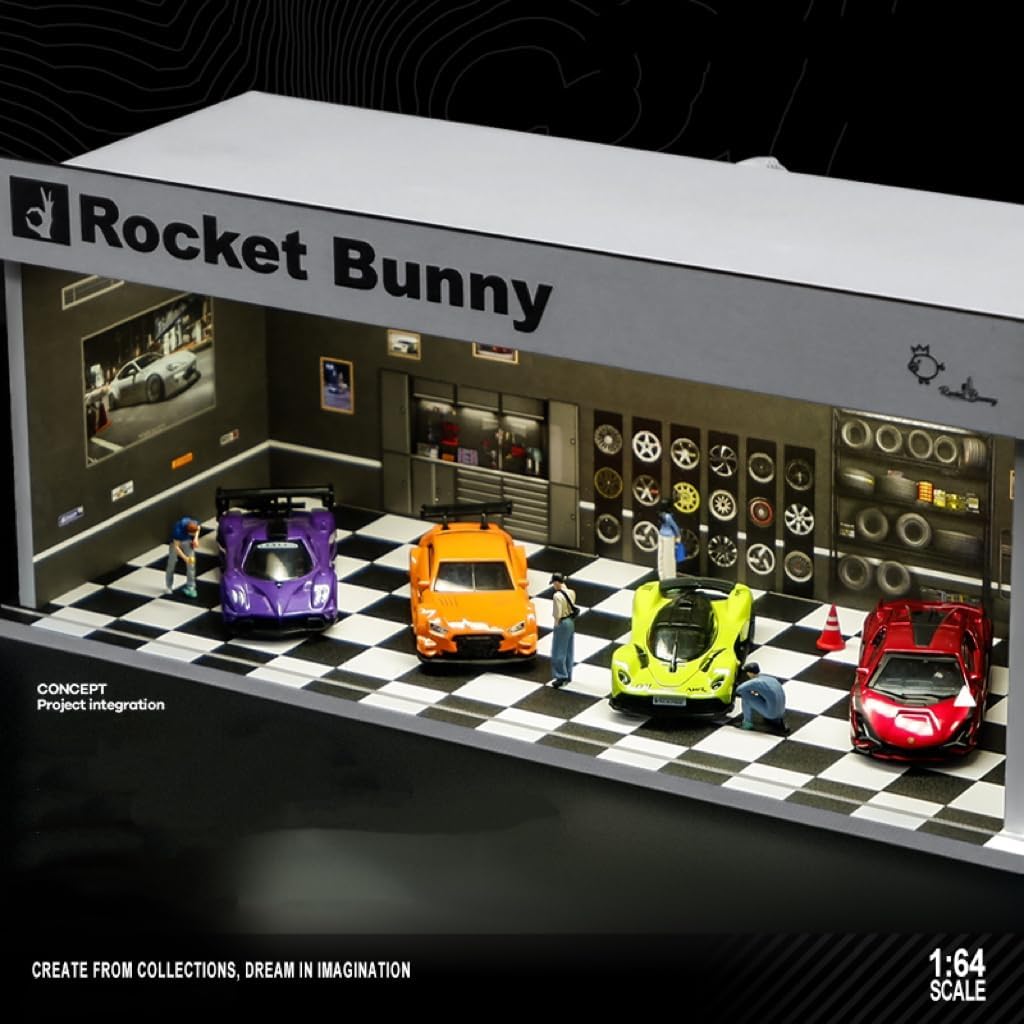 Rocket Bunny - Diorama With Lights for 1:64 Diecast Models (No Cod Allowed On This Product) - Prepaid Orders Only