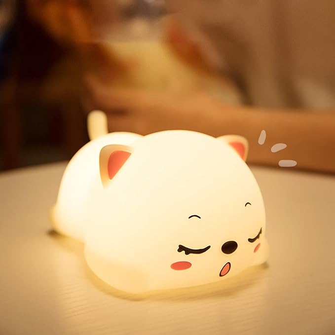 Cute Cat Silicon 3D Touch Lamp