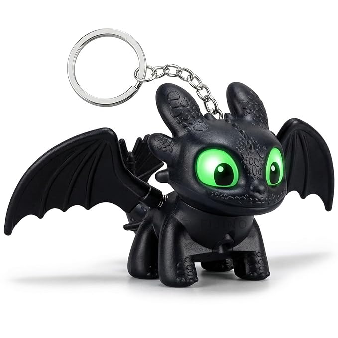 Cartoon Wing Moving Keychain With Lights