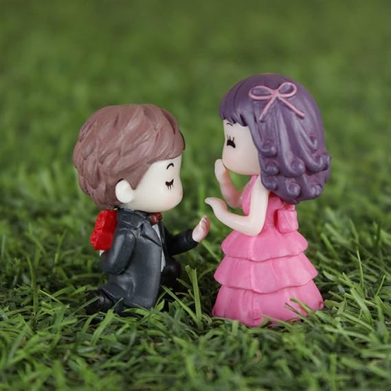 Cute Proposing Couple Desk Figure - 5 cm - Set of 2