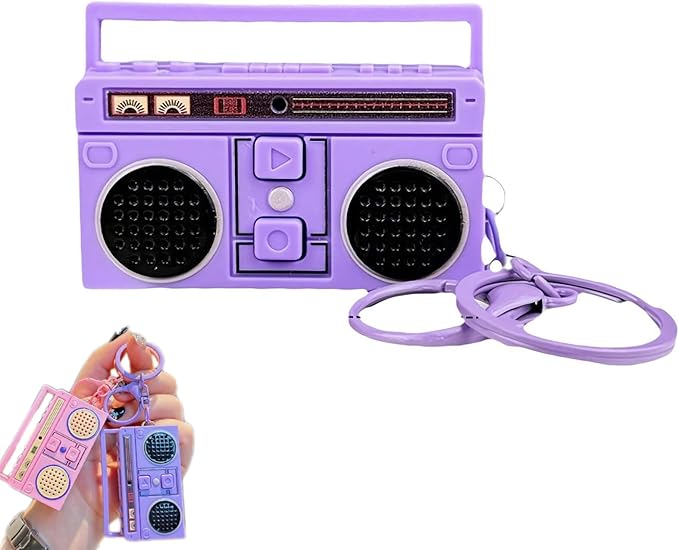 Mini Retro  Recorder Keychain
