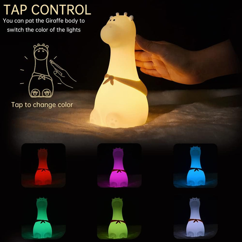 Giraffe 3D Silicon Colour - Changing Usb Chargeable Lamp