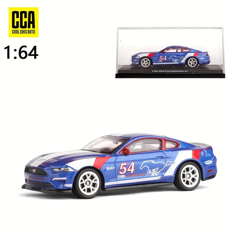 Scale 1 :64 CCA 2018 Ford Mustang GT Model Car With Acrylic Case