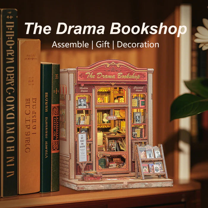 CUTEBEE DIY Book Nook Kit - The Drama Bookshop